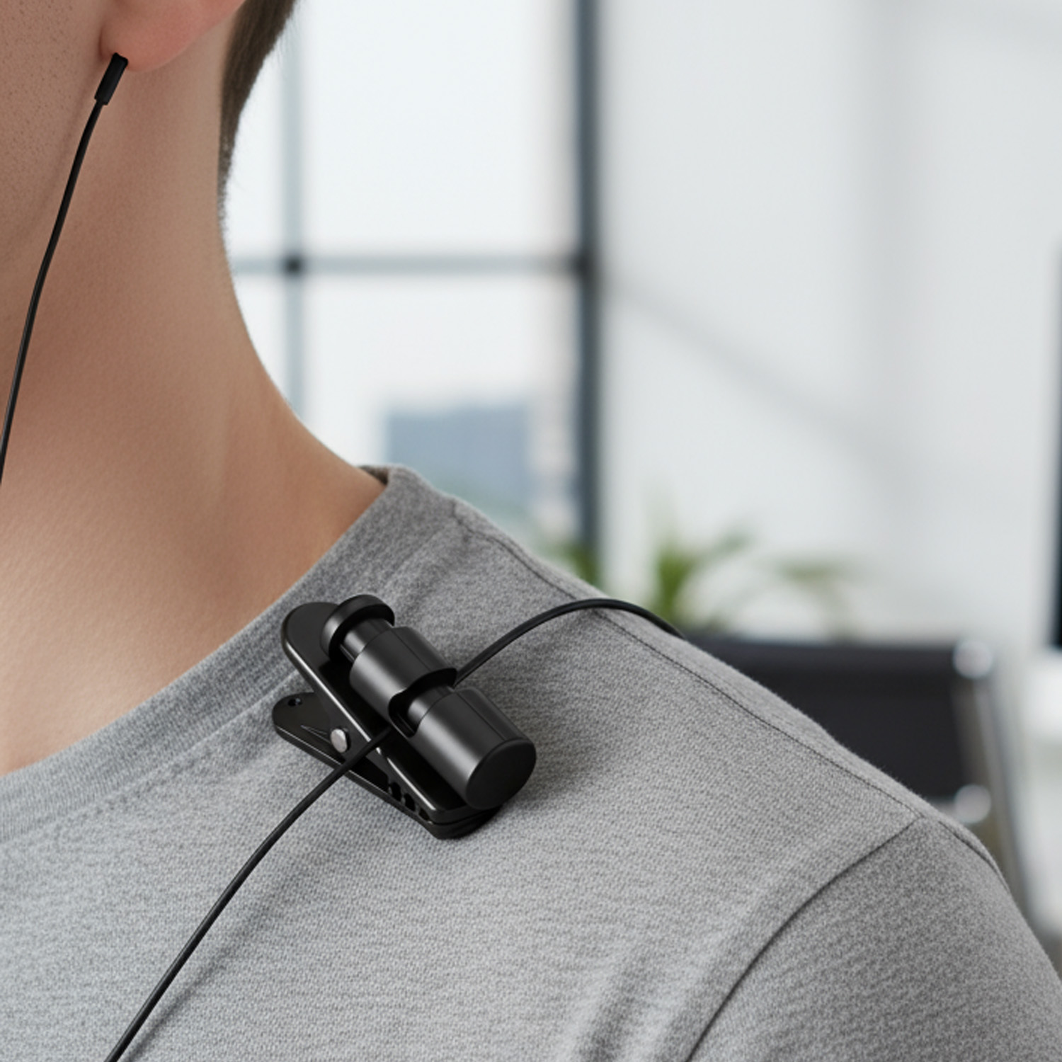 Wired Earphone Mic - 1-10 Pacotes de Clipes de Fixação