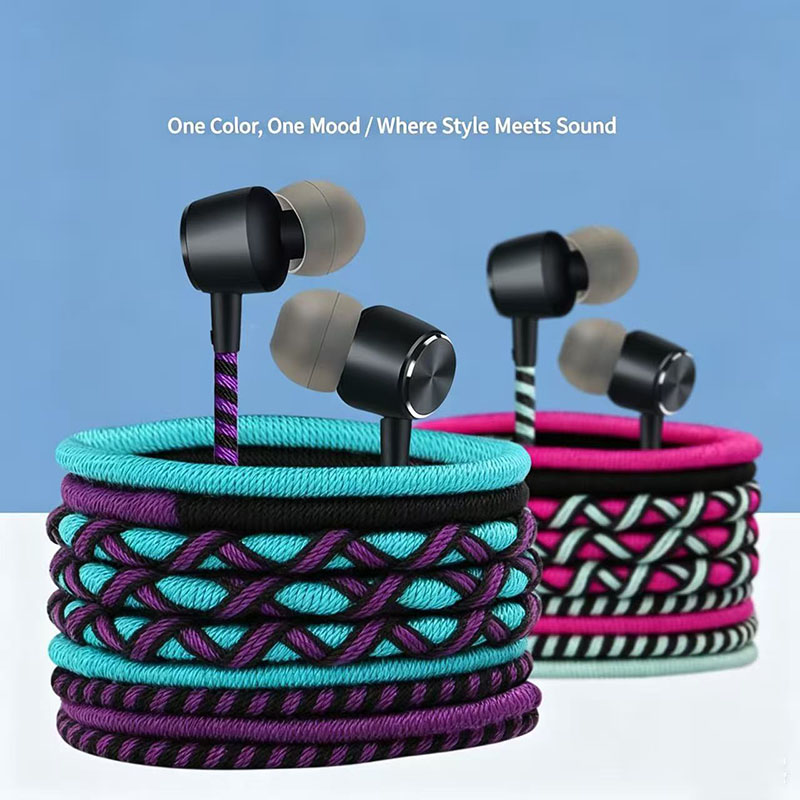 Audiophile Headphone Wired - Fone de ouvido com fio trançado