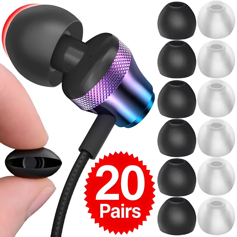1-20 Pares de Almofadas de Sil - Silicone Ear Tip Replacement avaliação e preço